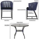 Ver imagem 2 de Mesa e 6 Cadeiras e Noronha Preto E12 Trama Original Azul