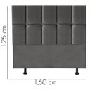Ver imagem 3 de Cabeceira Cama Box Queem Estofada Poliana 160 Cm Suede:cinza Escuro