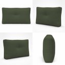 Ver imagem 2 de Almofada Decorativa Aviv Verde Cheia com Zíper 35x56 Linho para Sofá Cama Poltrona Fibra Siliconada