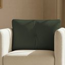Ver imagem 1 de Almofada Decorativa Aviv Verde Cheia com Zíper 35x56 Linho para Sofá Cama Poltrona Fibra Siliconada