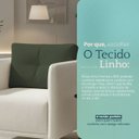 Ver imagem 3 de Almofada Decorativa Aviv Verde Cheia com Zíper 35x56 Linho para Sofá Cama Poltrona Fibra Siliconada