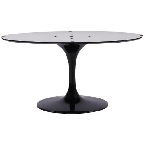 Base de Mesa Jantar Saarinen Oval Cor Preta para Tampo até 220cmx120cm - 51520