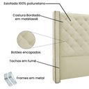 Ver imagem 4 de Cabeceira Cama Box Solteiro 90cm e Recamier Vicenza Veludo S04 - D'Rossi Cobre
