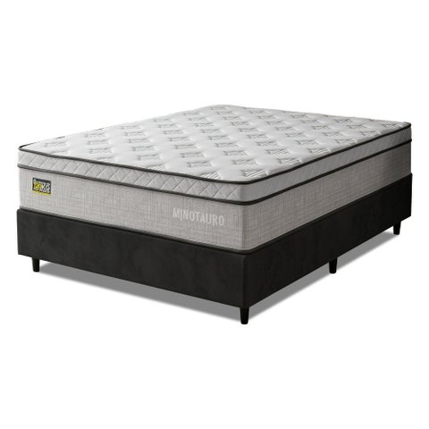 Cama Box Colchão Casal Ortopédico D33 138x188x72cm Minotauro Hellen - Suporta até 120 kg por