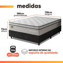 Ver imagem 4 de Cama Box Colchão Casal Ortopédico D33 138x188x72cm Minotauro Hellen - Suporta até 120 kg por