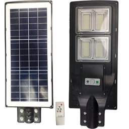 Luminária Solar LED 240W Poste Controle e Sensor Paredes Barras Ruas Iluminaçao Jardins - 1