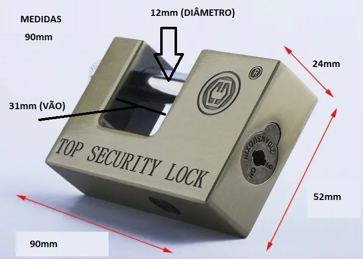 Ver mais imagens de Cadeado para Corrente moto de Alta Segurança 90mm gmd