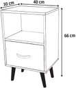 Ver imagem 4 de Mesa de Cabeceira (Selo Fsc) 66 x 40 x 30 cm com Gaveta e Nicho Branca