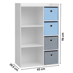 Estante Organizadora Colméia de Nichos Infantil Daniel 100% Mdf (livros) WoodCore - 2