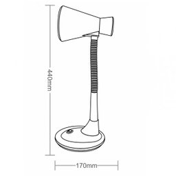 Luminária de Mesa Articulável Tlm 03 Taschibra Preta - 3