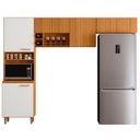 Ver imagem 2 de Armário de Cozinha Ema Freijó Uv/off Acetinado/ripado Frisado Z44 - Mpozenato