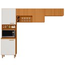 Ver imagem 6 de Armário de Cozinha Ema Freijó Uv/off Acetinado/ripado Frisado Z44 - Mpozenato