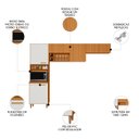 Ver imagem 3 de Armário de Cozinha Ema Freijó Uv/off Acetinado/ripado Frisado Z44 - Mpozenato