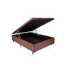 Cama Box Baú Casal Em Branco 138x188 marrom Sintético - 1