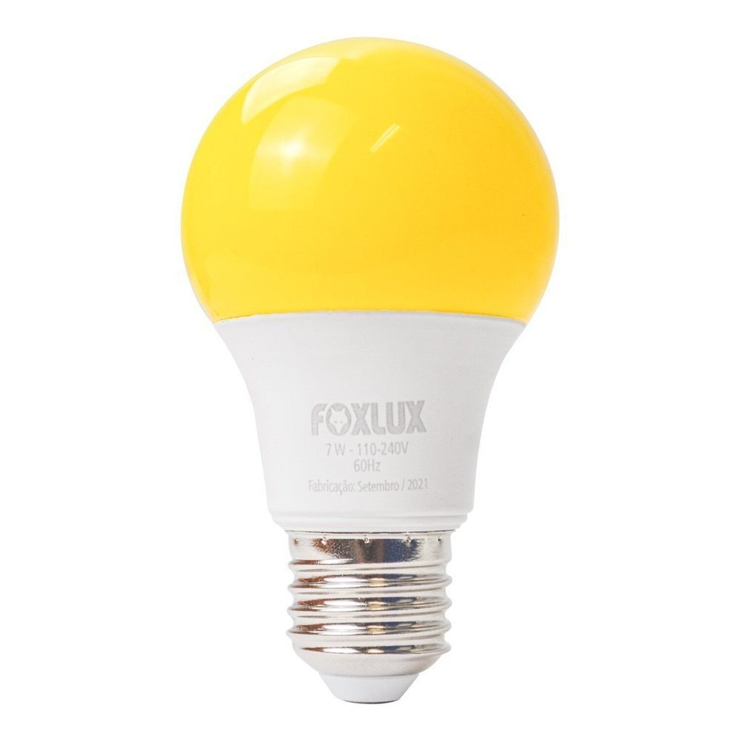 Lâmpada Led Bulbo 7w Amarela Bivolt Foxlux | MadeiraMadeira