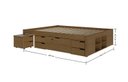 Ver imagem 4 de Cama Queen Multifuncional Madeira Maciça 6 Gavetas Charme Inter Frejó