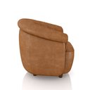 Ver imagem 5 de Poltrona Decorativa Latvia 86cm Pés de Madeira Pu Caramelo Manchado G45 - Gran Belo