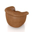Ver imagem 6 de Poltrona Decorativa Latvia 86cm Pés de Madeira Pu Caramelo Manchado G45 - Gran Belo