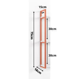 Estrutura Metálica Suporte para Prateleira Industrial 3 Níveis Rose Gold - 2