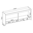 Ver imagem 3 de Ponte de Casal Armário Aéreo Módulo Amendola/ Branco para Quarto