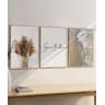 Kit 3 Quadros Decorativos Boho Bege para Sala Quarto Mar Gratidão - 4