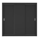 Ver imagem 4 de Guarda-roupa Casal Multimóveis Barcelona 3 Portas de Correr Cr35401 Preto