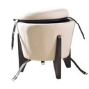 Ver imagem 5 de Kit 2 Puff Apoio Pés Multifuncional Mesa Baú Black Edition:chumbo