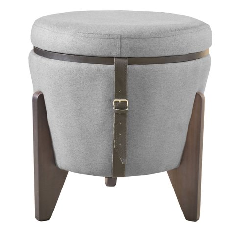 Kit 2 Puff Apoio Pés Multifuncional Mesa Baú Black Edition:chumbo