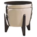 Ver imagem 4 de Kit 2 Puff Apoio Pés Multifuncional Mesa Baú Black Edition:chumbo