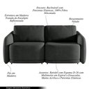 Ver imagem 3 de Sofá Cama Modulado Retrátil e Reclinável Decorativo Varsóvia 236cm Veludo Cinza Chumbo G33 - Gran Be