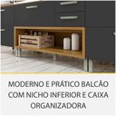 Ver imagem 6 de Cozinha 3 Peças Torre Quente 100 Mdf Nesher Freijó