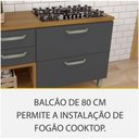 Ver imagem 2 de Cozinha 3 Peças Torre Quente 100 Mdf Nesher Freijó