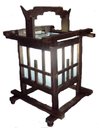 Ver imagem 1 de Abajur de Mesa Luminária Estilo Oriental Japonês Sala Quarto Madeira Hotel Pousada