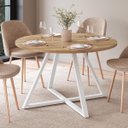 Ver imagem 1 de Mesa Jantar Redonda 4 Lugares 110cm Home Office Sevilha/branco 25933