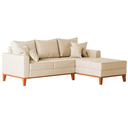 Ver imagem 1 de Sofá 3 Lugares Beny com Chaise Direito Suede Bege
