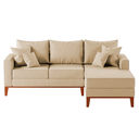 Ver imagem 2 de Sofá 3 Lugares Beny com Chaise Direito Suede Bege