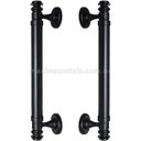 Ver imagem 1 de Puxador Duplo Porta Pivotante Correr Rústico Davinci 300mm Preto Fosco