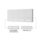 Ver imagem 6 de Armário Aéreo Mara 120 cm 4 Portas Moblis: Branco