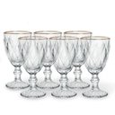 Ver imagem 2 de Jogo 6 Taças Diamond Borda Dourada 340ml