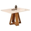 Ver imagem 2 de Mesa Kiara 120 Freijó Off White com Kit 4 Cadeiras Yasmin Freijó Linho Neblina-DJ Móveis