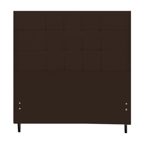 Cabeceira New Barcelona Estofada Com Botão de Tecido para Cama Box Casal Queen Size 164Cm Marrom - J