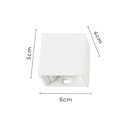 Ver imagem 2 de Arandela Nordecor Leni Mini 2w Led Bivolt Branco 3000k Luz Amarela 2657