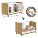 Ver imagem 2 de Quarto de Bebê Qencanto Slim com Cômoda 4355 e Berço 4315 Qmovi Freijó Branco Acet. + Colchão Gazin