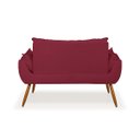 Ver imagem 3 de Sofá Opala Namoradeira para Sala – Balaqui Decor Cor:Marsala