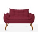 Ver imagem 2 de Sofá Opala Namoradeira para Sala – Balaqui Decor Cor:Marsala