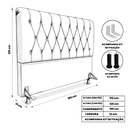Ver imagem 4 de Cabeceira de Cama Box King 195 cm Mallu - Veludo Bege Claro