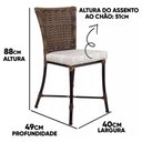 Ver imagem 2 de Cadeira Angra em Ferro com Almofada Impermeável para Cozinha Trama Original