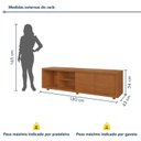 Ver imagem 7 de Rack para TV até 75 Polegadas 100% MDF 180cm Delux Marrom Naturalle