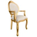 Ver imagem 1 de Poltrona Entalhada com Braço Decorativa Imperatriz Luxo Trono Provençal Aréa Gourmet Leitura Linhage