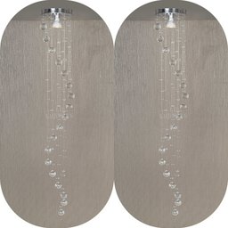 Kit 02 Lustres De Cristal Para Lateral De Cama 1m De Altura - 1